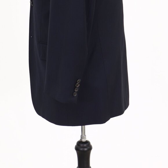 Hugo Boss 40R Navy Striped 3-Button Sport Coat Blazer Jacket G391 - Picture 6 of 11